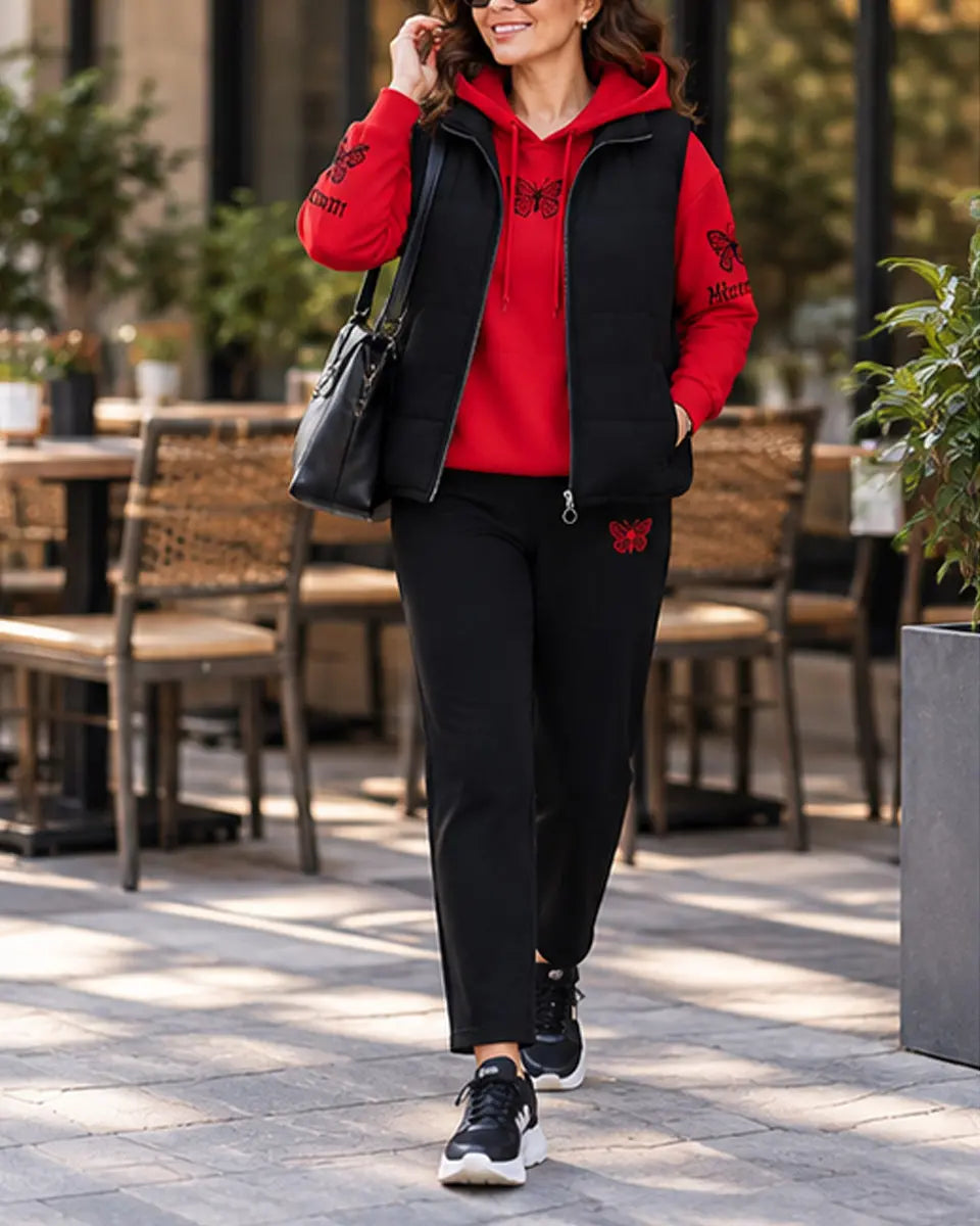 😊【M-4XL】💟💞Nový třídílný ležérní set (vesta + top + kalhoty) – Kolekce 2026
