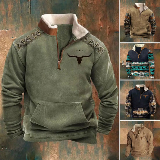 😎🔥【S-5XL】Pánská teplá mikina | Stylový 3D design | Pohodlná volba na podzim a zimu - kupte jeden za poloviční cenu