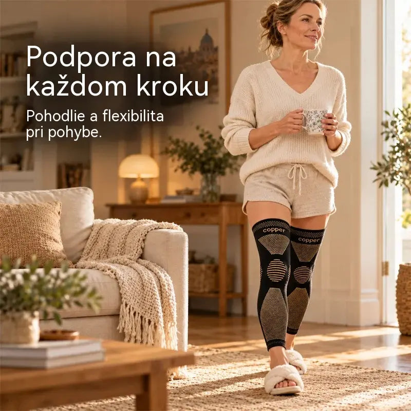 🦵 Dlouhá elastická nylonová kolenní ortéza | Kompresní provedení, hřejivost a flexibilita pro sport i každodenní používání