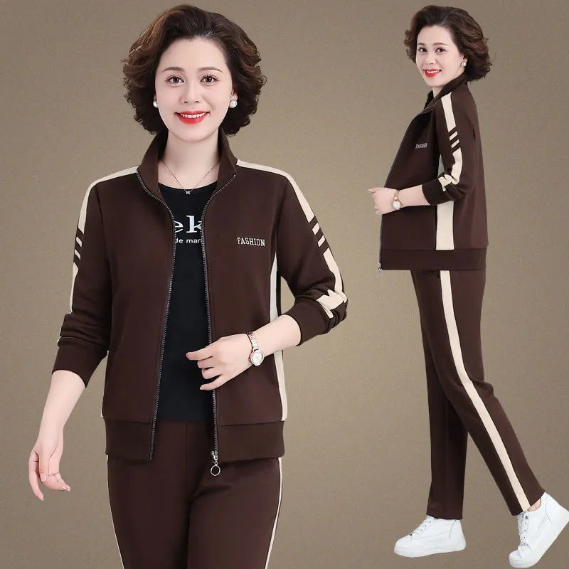 🔥【Sleva 50 %】🔥【M–5XL】【Bunda + kalhoty】😍 Nová podzimní souprava volnočasového sportovního oblečení – nadměrné velikosti