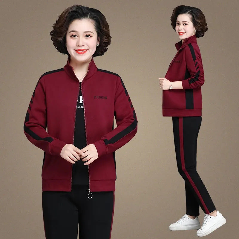 🔥【Sleva 50 %】🔥【M–5XL】【Bunda + kalhoty】😍 Nová podzimní souprava volnočasového sportovního oblečení – nadměrné velikosti